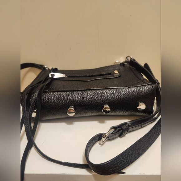 NEW Rebecca Minkoff Regan Black Pebbled Leather Small Crossbody Handbag Ret $198 - Picture 5 of 11